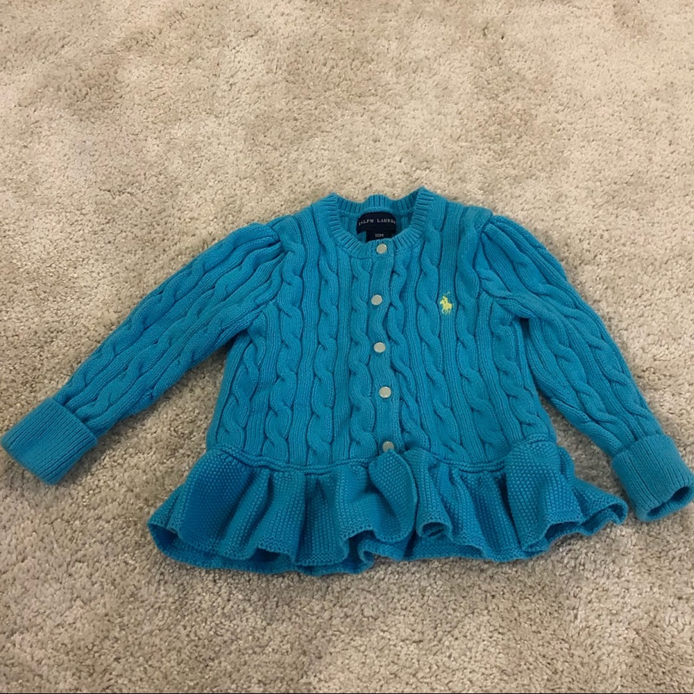 Toddler Ralph Lauren peplum cardigan